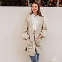 Gilet Long Beige Bohème - L