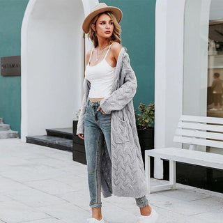 Gilet Long Bohème Hiver - Gris / S