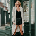 Gilet Long Style Bohème - Unique / Gris
