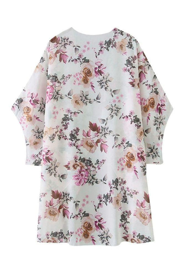 Kimono Bohème Court Fleuri