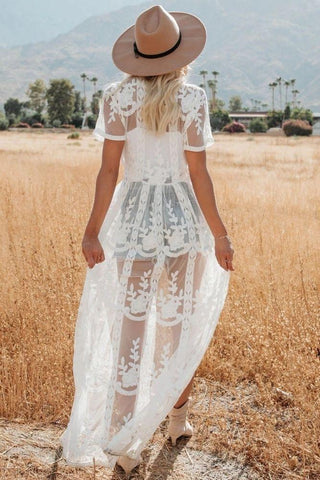 Kimono Bohème Long Brodé - Unique
