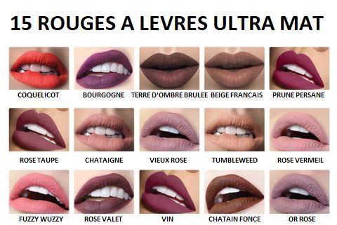 ROUGES À LÈVRES MAT LONGUE TENUE