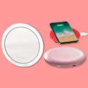 Miroir Lumineux Maquillage Avec Chargeur Smartphone intégré Beauté Produit Rose 