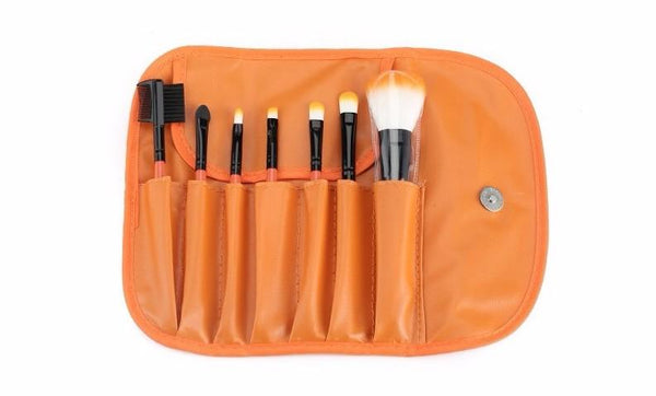 Trousse 7 pinceaux essentiels 123maquillage Orange 