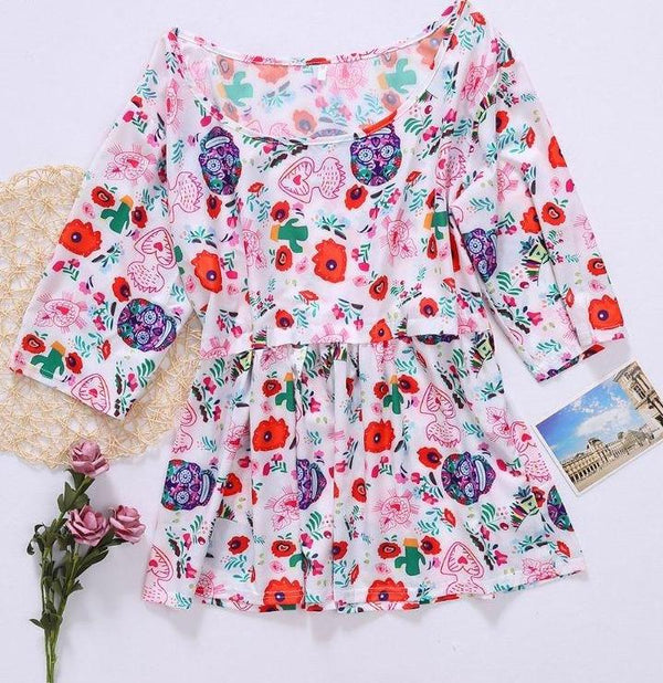 Blouse Vintage Imprimée