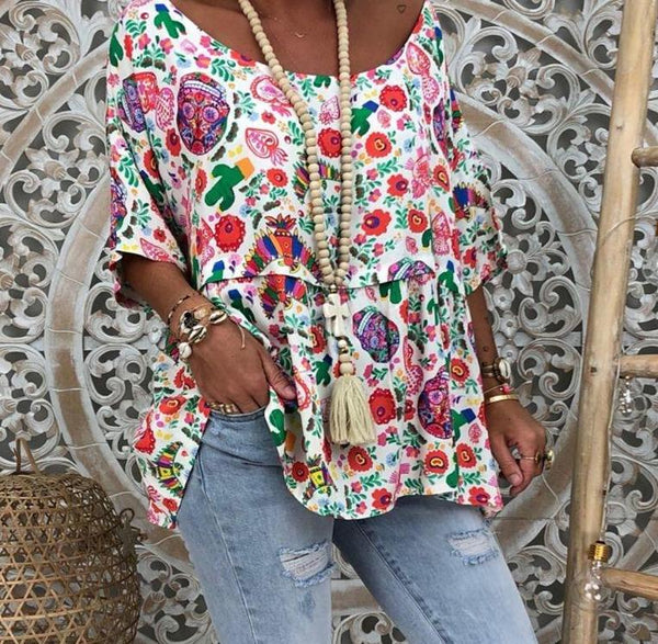 Blouse Vintage Imprimée