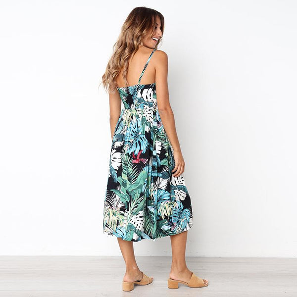 Robe Bohème Midi Imprimée