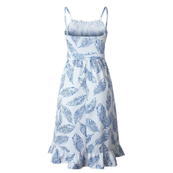 Robe Boho Nouée à Motifs
