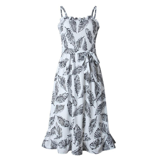Robe Boho Nouée à Motifs
