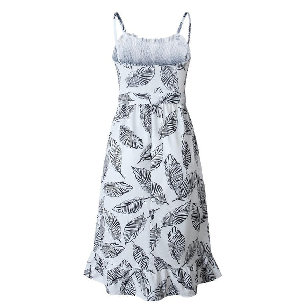 Robe Boho Nouée à Motifs