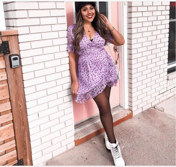 Petite Robe Boho à Manches Courtes