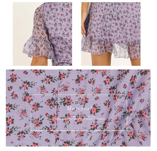 Petite Robe Boho à Manches Courtes