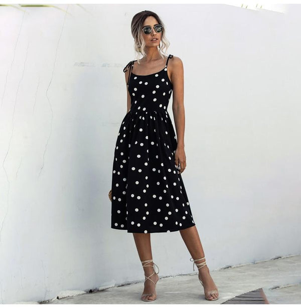 Robe Midi à Pois