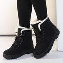 Bottines Unies à Fourrure