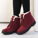 Bottines Unies à Fourrure