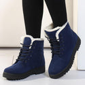 Bottines Unies à Fourrure