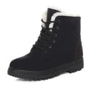 Bottines Unies à Fourrure