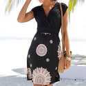 Robe de Plage Boho Col en V