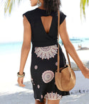Robe de Plage Boho Col en V