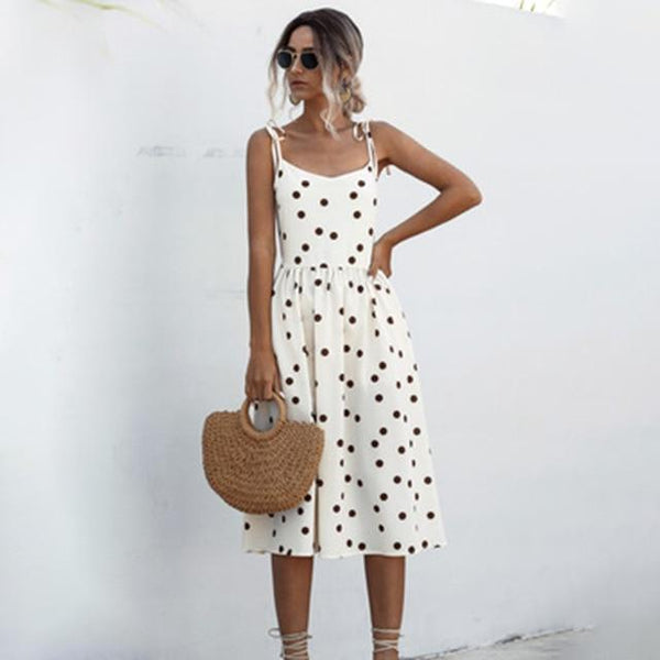 Robe Midi à Pois