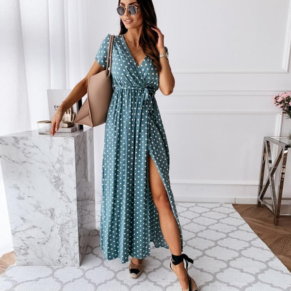 Robe Longue à Pois