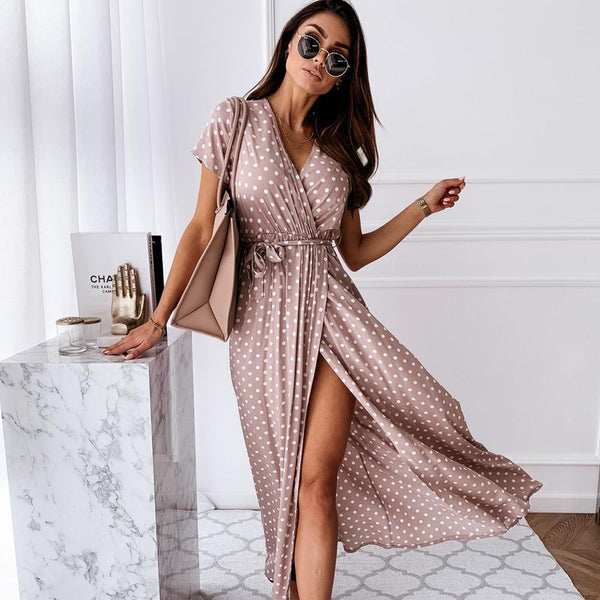 Robe Longue à Pois