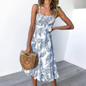 Robe Boho Nouée à Motifs