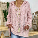 Pull à Capuche Uni Tricoté