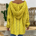 Pull à Capuche Uni Tricoté