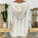 Pull à Capuche Uni Tricoté