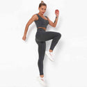 Ensemble de Fitness Leggings Push Up + Brassiere NON TRANSPARENT