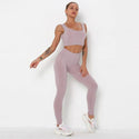 Ensemble de Fitness Leggings Push Up + Brassiere NON TRANSPARENT