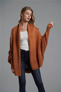 Cardigan Uni à Manches Chauve-Souris