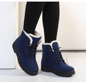 Bottines Unies à Fourrure