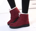 Bottines Unies à Fourrure