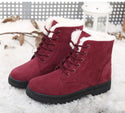 Bottines Unies à Fourrure