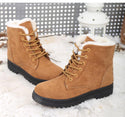 Bottines Unies à Fourrure