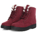 Bottines Unies à Fourrure