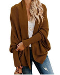 Cardigan Uni à Manches Chauve-Souris
