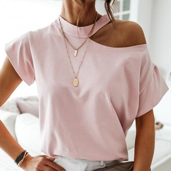 T-shirt Casual One Shoulder
