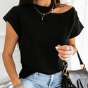 T-shirt Casual One Shoulder