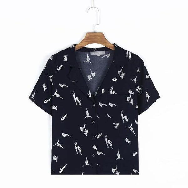 Chemise Boutonnée à Motifs