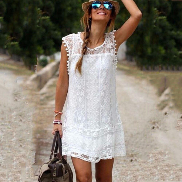 Robe casual en dentelle.