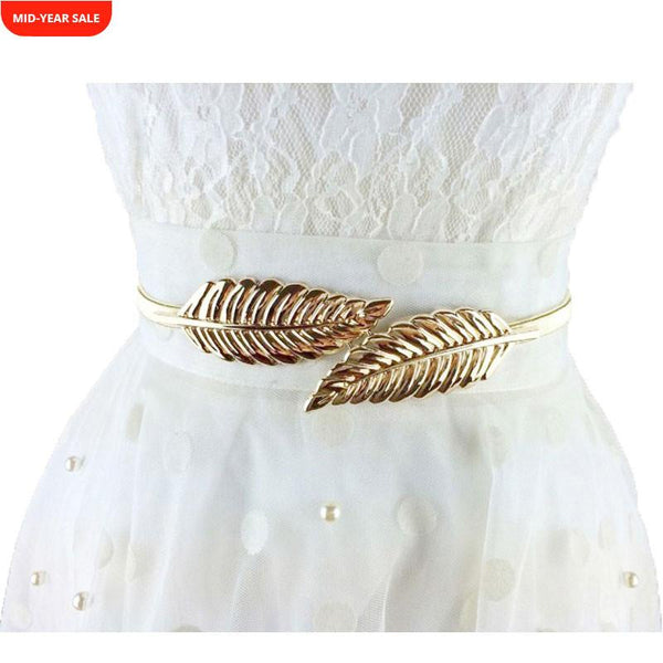 Ceinture originale, boucle en forme de feuilles