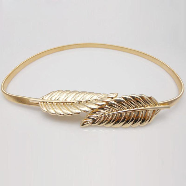 Ceinture originale, boucle en forme de feuilles