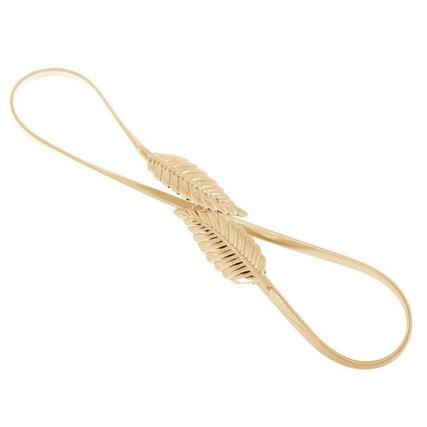 Ceinture originale, boucle en forme de feuilles - Mode