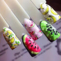 Stickers d'ongles - Nail Art - Fun - Fruits - Cupcakes & cie