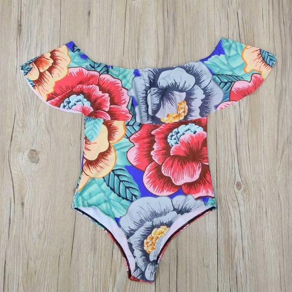 Maillot de bain une pièce à volants