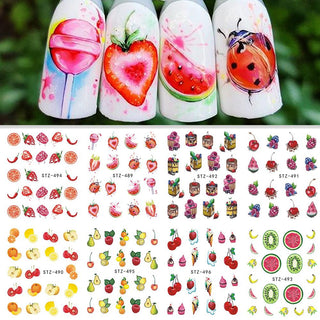 Stickers d'ongles - Nail Art - Fun - Fruits - Cupcakes & cie 123maquillage Fraises 