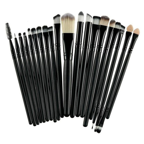 Set de 20 pinceaux professionnels 123maquillage Noir 